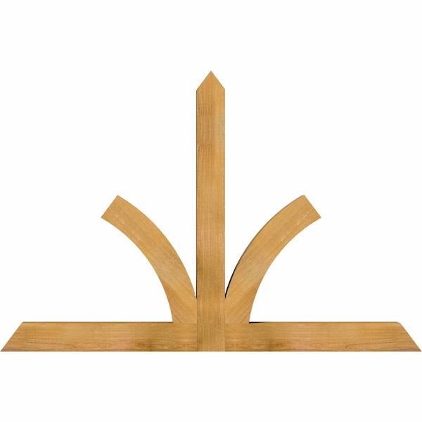 Ekena Millwork Richland Rough Sawn Timber Gable Bracket, Western Red Cedar, 60"W x 40"H x 4"D x 4"F, 16/12 Pitch GBW060X40X0404RIC00RWR - main